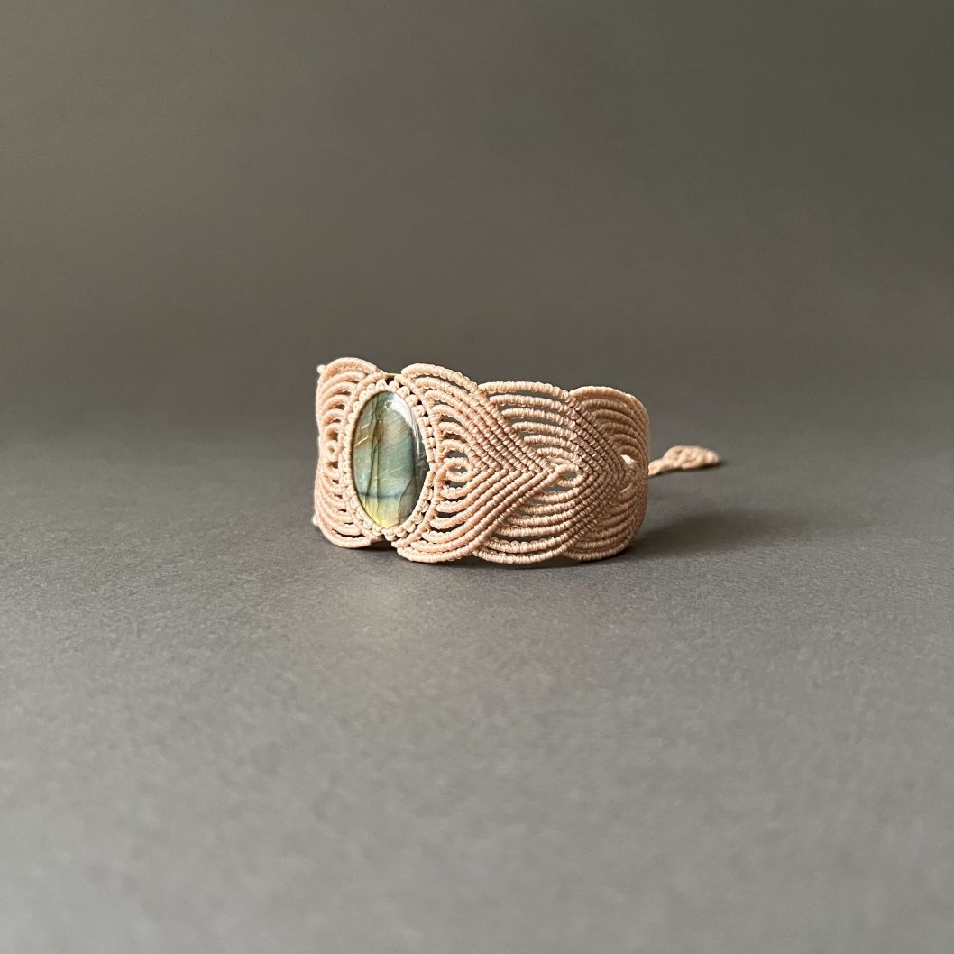 Macramé Bracelet-238BE Labradorite