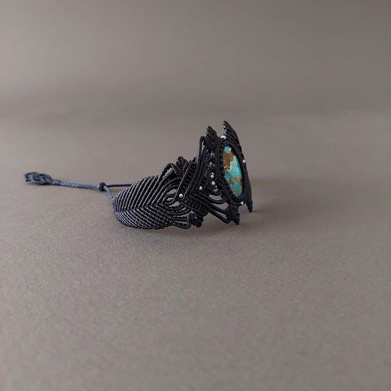 Macramé Bracelet-229BK Turquoise