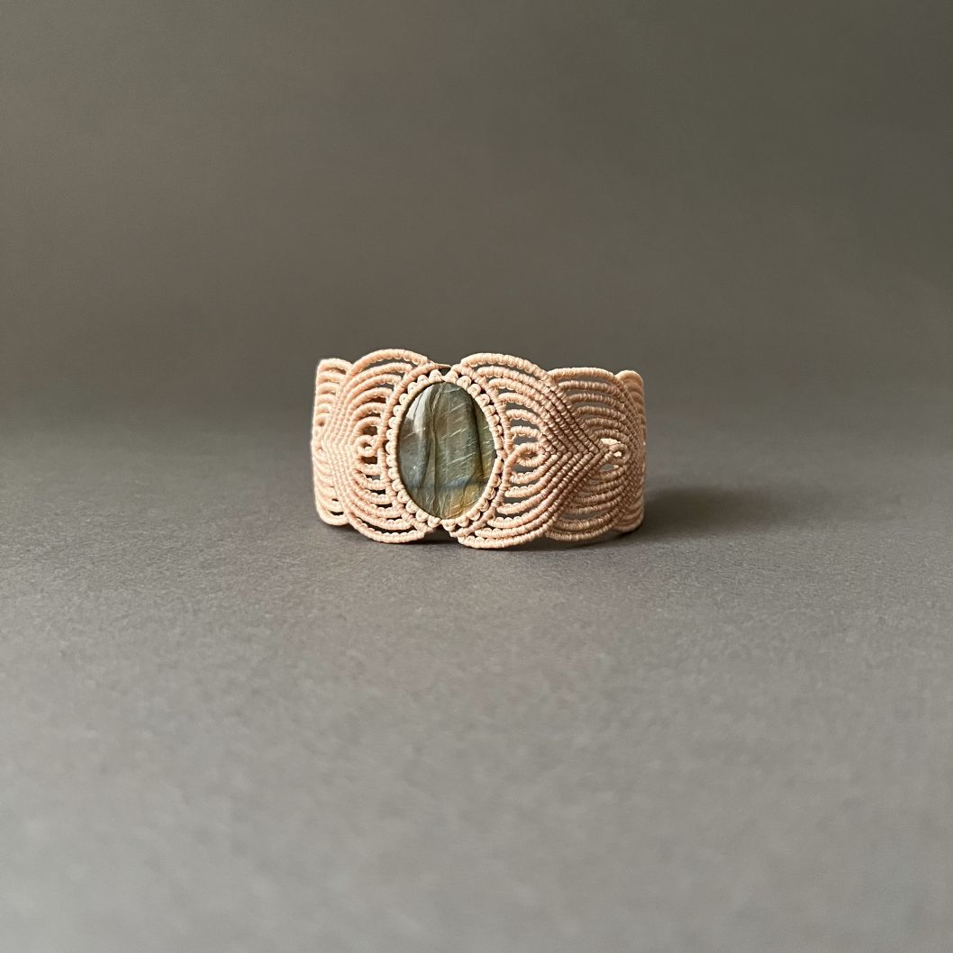 Macramé Bracelet-238BE Labradorite
