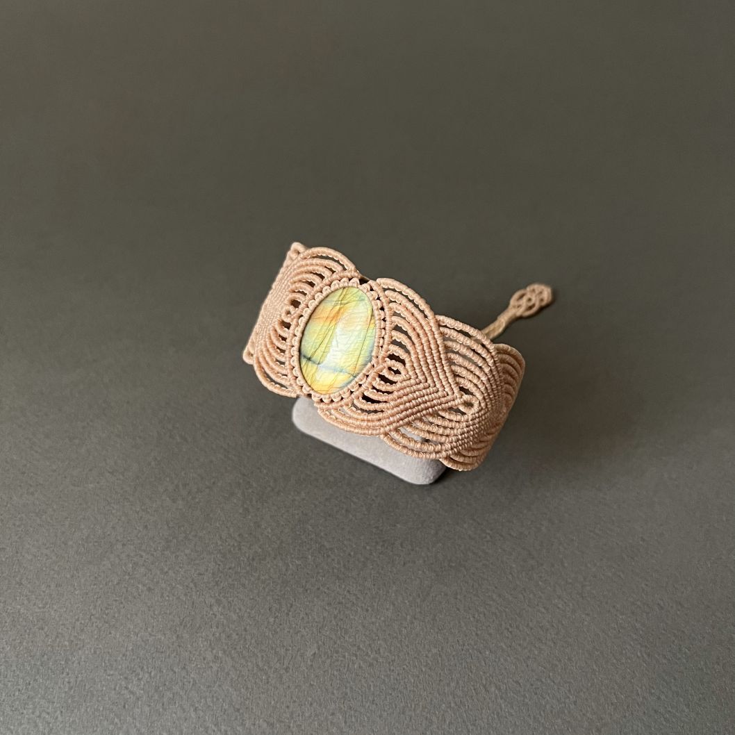 Macramé Bracelet-238BE Labradorite
