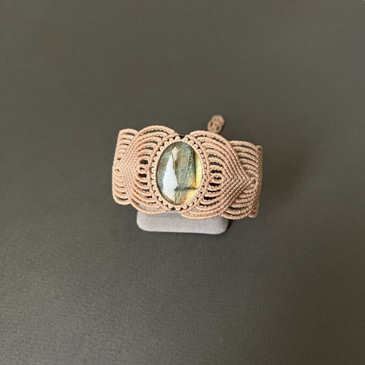 Macramé Bracelet-238BE Labradorite